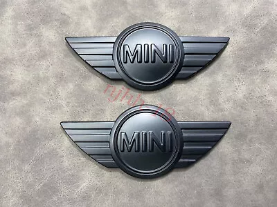 Mini Cooper Emblems 2 Pcs Bonnet Badge Sticker JCW R53 R55  R56 R57 R58 R59 • $27.59