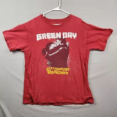 Green Day - 21st Century Breakdown Tour Tee - 2009 - Red Shirt - Adult L • $20