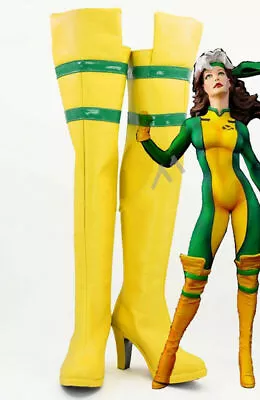$44.31 • Buy X-Men Ms. Rogue Cosplay Shoes Boots Anna Marie Shoes