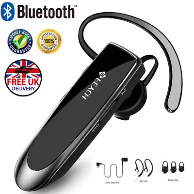 Noise Cancelling Wireless Bluetooth Headset Handsfree Earpiece For IPhone Samsun • £13.69