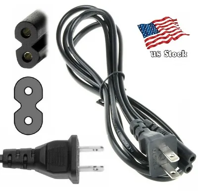 5ft 2 Prong Pin AC Power Cord Cable Plug For Laptop DVD VCR DIRECTV TV DVR Modem • $5.65