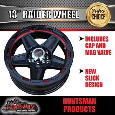 13X5 Raider Alloy Mag Wheel Rim Suits Ford Caravan Trailer Boat Jetski 5/114.3 • $151