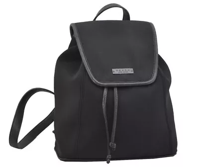 Authentic COACH Vintage Drawstring Backpack Urethan Leather 6205 Black 1110J • $140