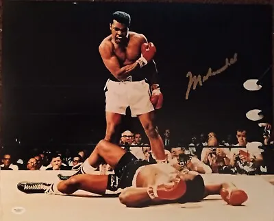 Muhammad Ali Autographed Color 16x20 Over Liston Boxing Photo Full Jsa Letter • $2499.99