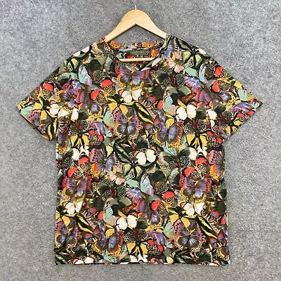 Valentino Shirt Butterfly Camo Mens Large Short Sleeve T-Shirt Cotton Rare 3103 • $499.95