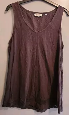 Fat Face Size 12 Brown Sleeveless Vest Top Good Condition • £2.49