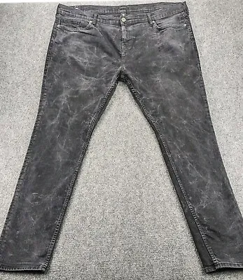 True Religion Jeans Men's 46x32 Black Denim Skinny Straight Logo Cotton • $33.88