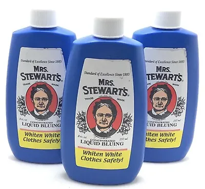 Mrs Stewarts Concentrated Liquid Bluing 8oz Ea Lot Of 3 Read Details • $22.50