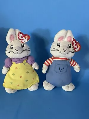 Max And Ruby TY Beanie Babies 7 In 2 Mice Plush W Tags • $25
