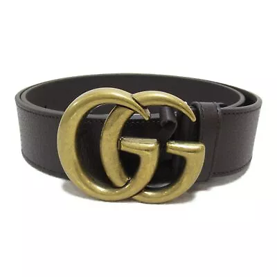 GUCCI GG Marmont Belt 406831DJ20T214595 Leather Brown Used Unisex Vintage Gold • $627.01
