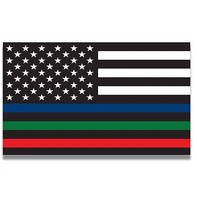 Thin Line Flag Magnet Decal 5x8 Inches Automotive Magnet For Car Option B • $9.99