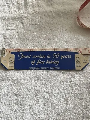 Nabisco Finest Cookies Hanging Grocery Store Card Shelf Sign 1940’s • $4.99
