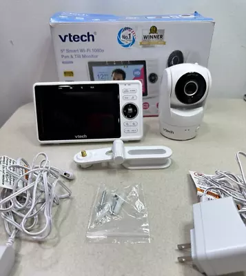 VTech VM901HD White 5  Smart WiFi 1080P Full HD Pan & Tilt Baby Monitor • $50