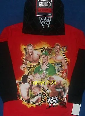 £24.33 • Buy WWE Wrestling John Cena Orton T-Shirt 14-16 XL 18 20 XXL Child New W Beanie Hat 