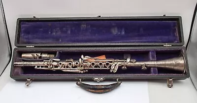 1940s The Elkhart One Piece Metal Clarinet W/ 2 Mouthpieces & Case • $177.99