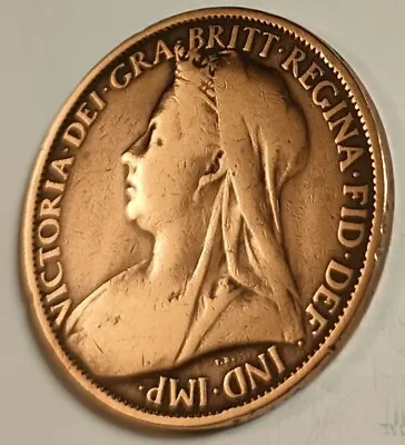 Queen Victoria One Penny Coin 1899 • £1.99