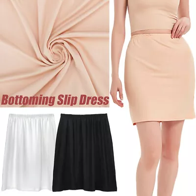 Women Ladies Half Slips Underskirts Cooling Slip Skirt Petticoat For Under Dress • £7.79