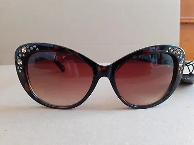 M&s Ladies Designer Sunglasses Category 3 100 %uv Brown Tortoise Frame  • £5