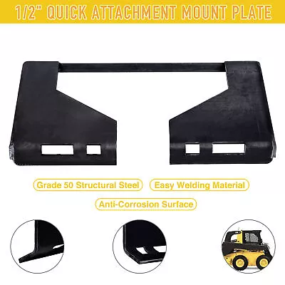 PREENEX 1/2 Inch Thick Skidsteer Quick Tach Mount Plate Adapter Attachment • $107.42