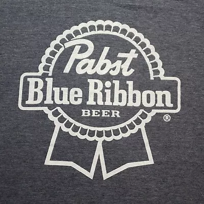 Pabst Blue Ribbon Shirt Adult XL Blue Short Sleeve Crew Neck Beer Tee • $12.59