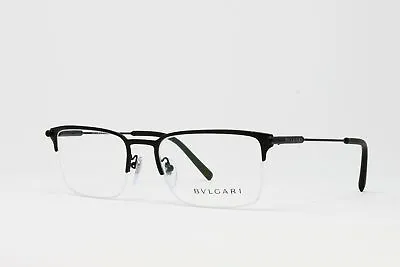 Bulgari Men's Eyeglasses Half Rim BV1096 128 Matte Black 55mm New Authentic! • $290.56