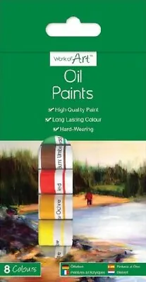 OIL COLOUR PAINTS - 8 TUBES  COLOURS - ART - ARTIST School College Work • £2.06