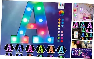 Light Up Colorful LED Marquee Letter Lights 18 Colors Changing RGB Letter A • $20.49