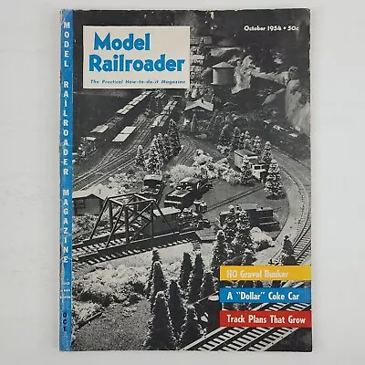 Vintage Model Railroader October 1954 Magazine Train Hobbyist Miniature  • $5.26