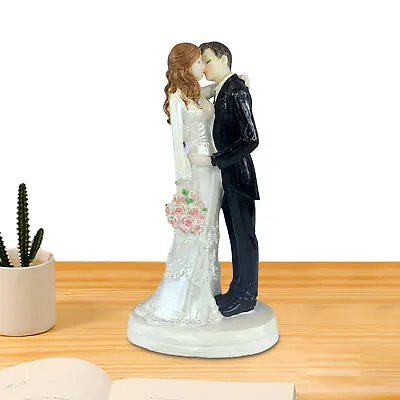 Wedding Cake Topper Resin Bride And Groom Figurine Wedding Decoration • $18.57