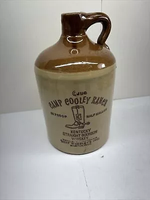 CAMP COOLEY RANCH Kentucky Jug Mini Stoneware Whiskey Bourbon Crock Advertising • $55.99