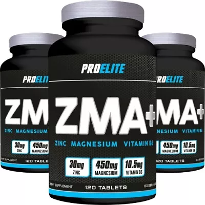 Pro Elite ZMA Zinc Magnesium  Vitamin B6 Tablets Testosterone Boost Better Sleep • £4.99