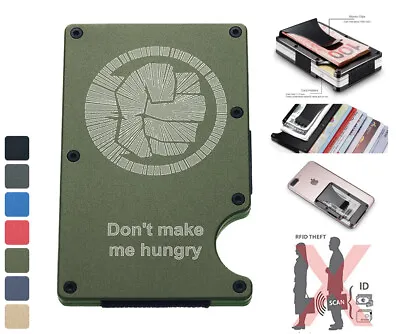 Marvel Hero Hulk Minimalist RFID Blocking Money Clip Aluminum Wallet Card Holder • $22.99