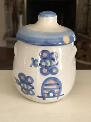 Vintage MA Hadley Hand Painted Pottery Honey Pot Sweets To The Sweet Damage • $5