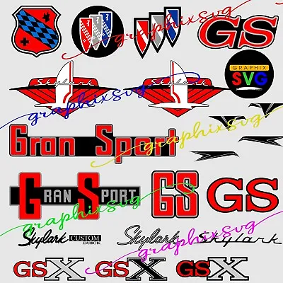 Buick Skylark Emblem SVG EPS PNG. [GS GSX Gran Sport] {separated Layer File} • $5.99