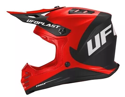 UFO 2024 Motocross Helmet Youth Kids Red Black Matt  -  All Sizes • $119.97