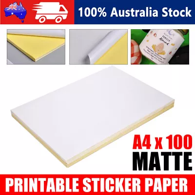 A4 Self Adhesive Sticker Paper Sheet Label Laser Print Inkjet Address Mailing AU • $21.25