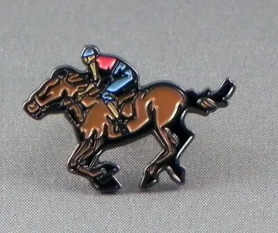 New Horse And Jockey Racing Horse Grand National Pin Badge Tie Pin Badge • £2.15