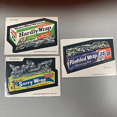 Topps 1980 Wacky Packages Card Sticker Sorry Wrap Rinkled Wrap Hardly Wrap • $14.99