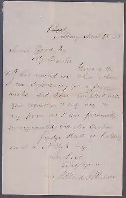 Millard Fillmore - Autograph Letter Signed 03/15/1858 • $2400