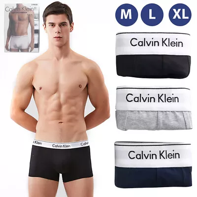 CALVIN KLEIN MENS BOXERS TRUNKS 3 PACK SEVERAL COLOURS CLASSIC FIT CK Boxed M-XL • £14.99