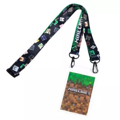 Minecraft Multi-Character ID Badge Holder Lanyard Licensed BioWorld New With Tag • $5.10