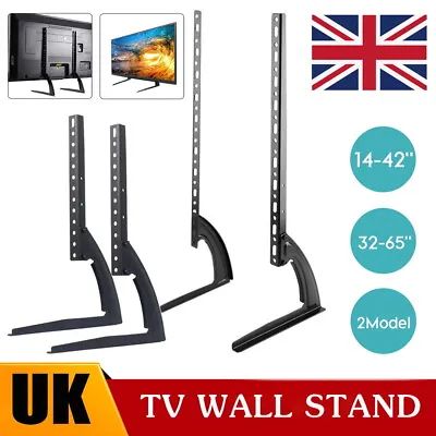 Universal Table Top TV Stand Base Rack Pedestal Mount Bracket For 14 -65  LCD TV • £12.99