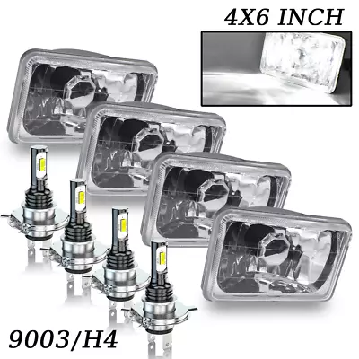 4pcs 4x6inch LED Headlights Spot Flood Combo Beam With DRL For Peterbilt 379 378 • $199.99