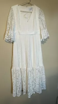 ModCloth White Lace Dress L • $17.23