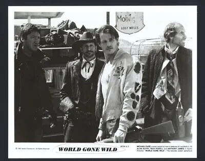 1987 MICHAEL PARE ALAN AUTRY & RICK PODELL In WORLD GONE WILD Original Photo • $12.95