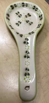 Vintage CZ Talavera Pottery Spoon Rest Mexican Hand Painted Art Ceramic Kitchen • $18.50