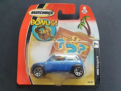 Matchbox Mini Cooper S # 7 Blue/white Roof Factory Sealed Blister Treasure Bonus • £13.99