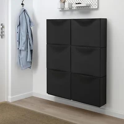 New Black  IKEA Trones Shoe Storage Stackable Cabinet Drawer Cupboard52x39 Cm • £39.99