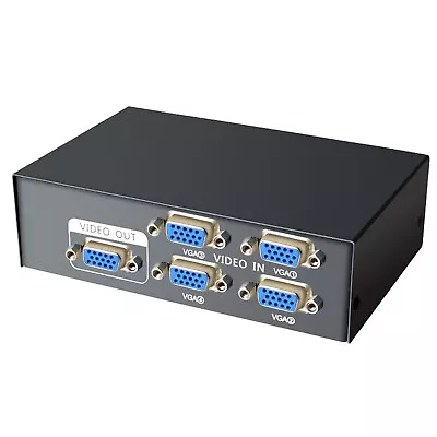 4 Port VGA Switch Video Selector Switcher Box 4 Input 1 Output 4x1 VGA Switch • $11.89