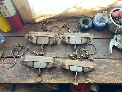 4 Kangaroo #3 Coil Spring Traps Vintage Antique Mountain Men Cabin Steam Punk • $9.99